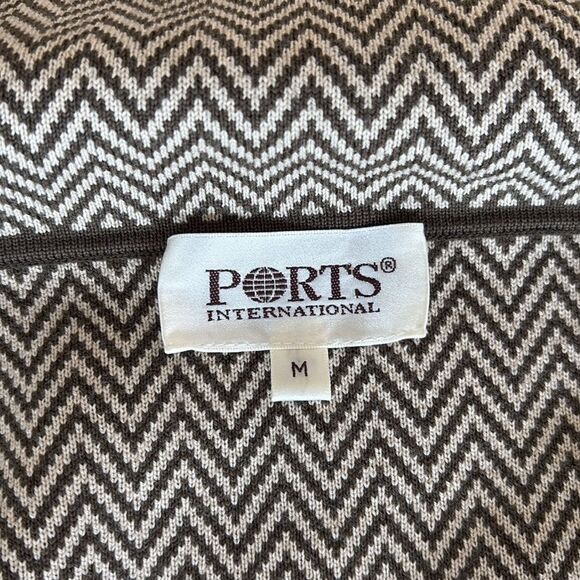 Ports International 100% Merino Wool Herringbone Moto Style Zipped Jacket - Picture 10 of 17